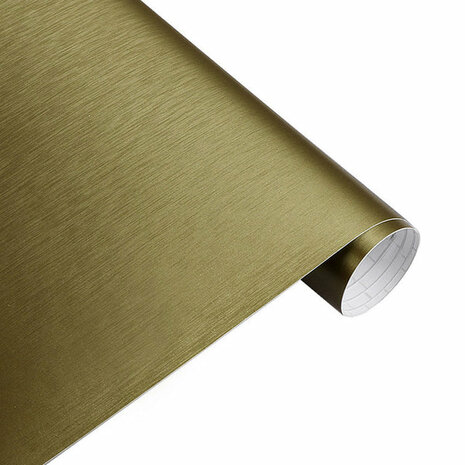 Wrapfolie Geborsteld Aluminium Goud