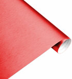 Wrapfolie Geborsteld Aluminium Rood